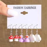 17KM Cartoon Frog Duck Earrings Set Animal Butterfly