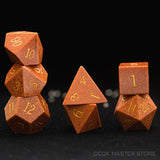 7pcsset Polyhedral Gemstone DnD Dice Set for Tabletop