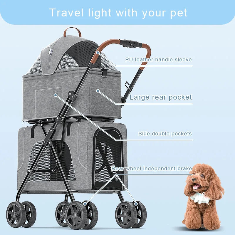 Bello Stroller 3 in 1 Stroller Double Decker