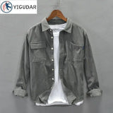 Casual Shirt Jacket Men's Corduroy Spring and Autumn