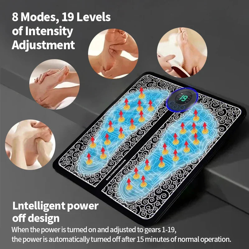 Foot Massager EMS Electric Pad Feet Acupoints Relax