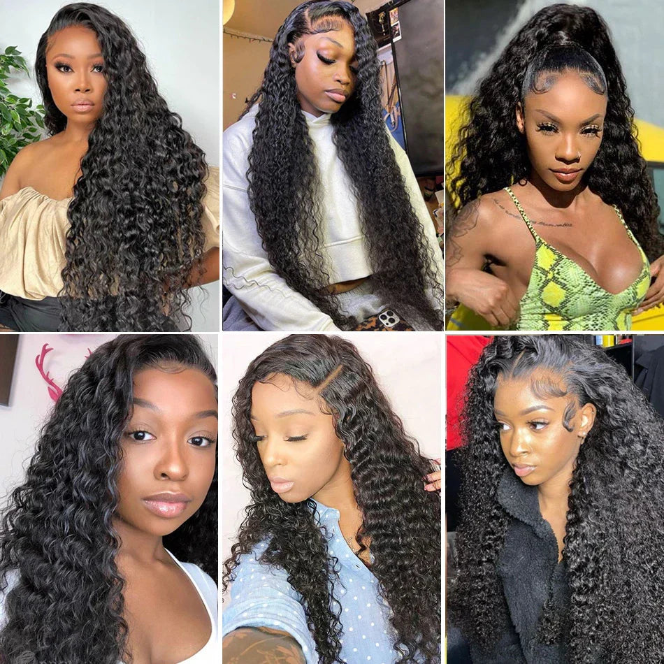 4x4 5x5 Lace Closure Water Wave Wig 13x6