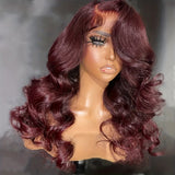 13x6 Body Wave 99j burgundy 13x4 Lace Front