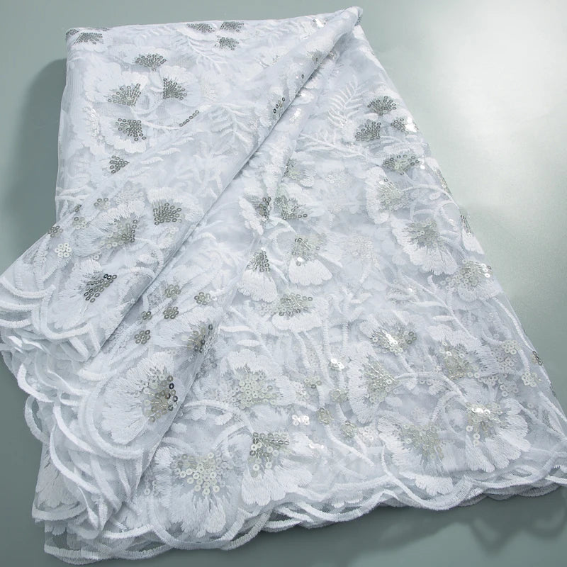French Tulle Lace Fabric 2024 High Qulity African