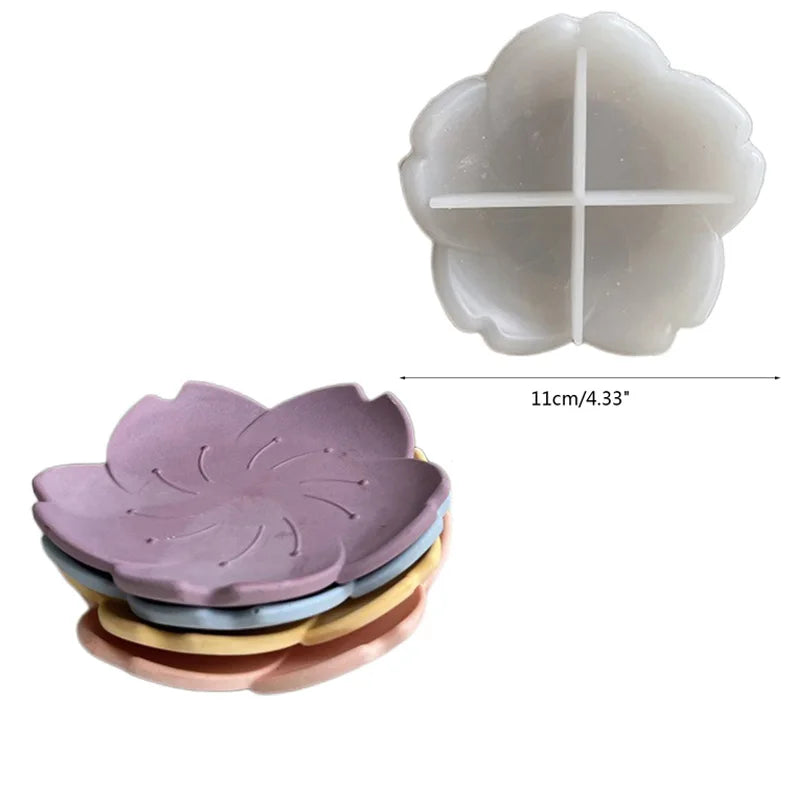 Petal Plate Dish Casting Silicone Mould Crystal Epoxy