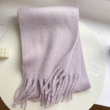 Luxury Cashmere Bright Solid Color Women Scarf Winter