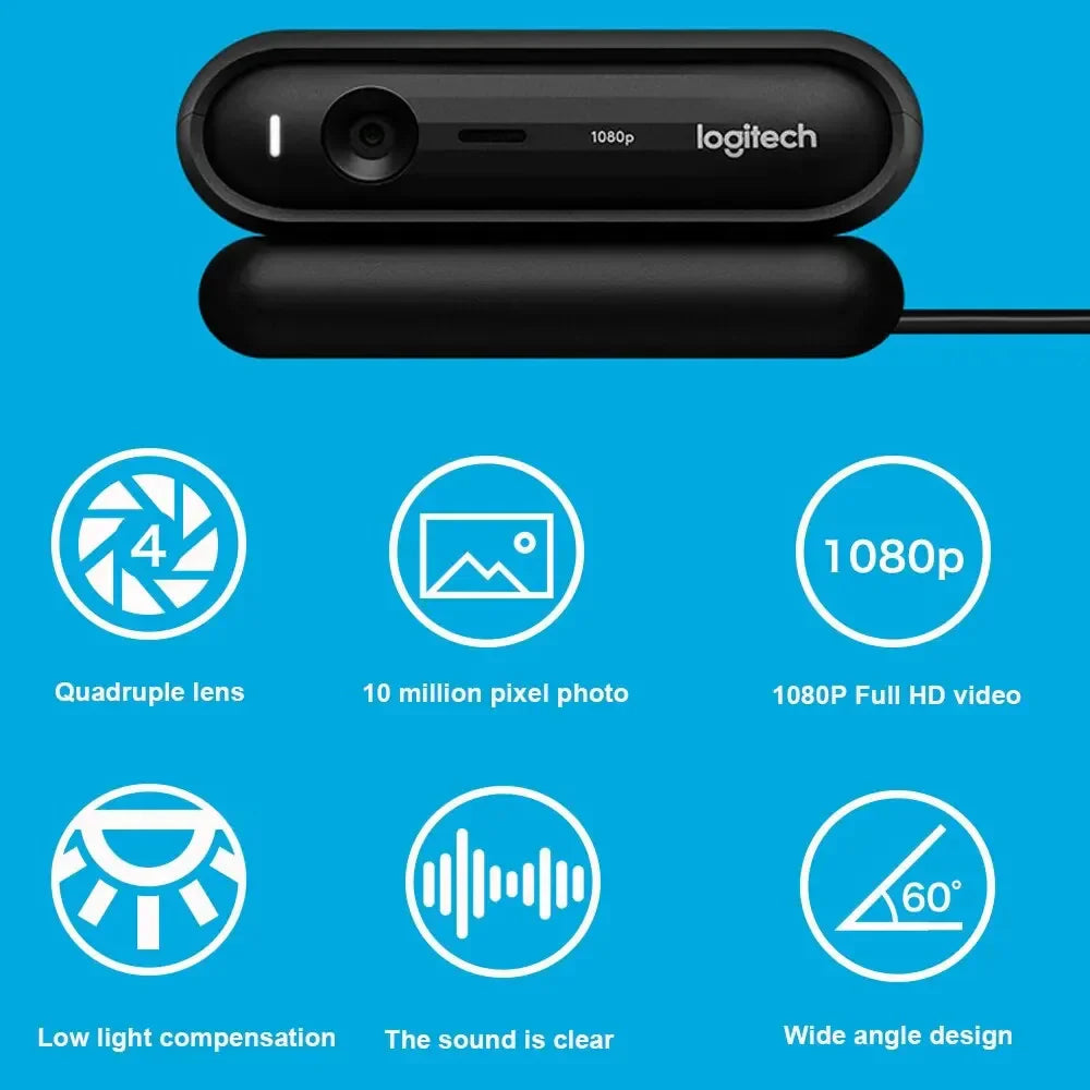 Logitech c670i webcam, 1080p intelligent FHD camera, USB,