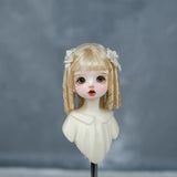 1/6BJD Wig Bangs Ponytail Curly Soft Mohair Wig