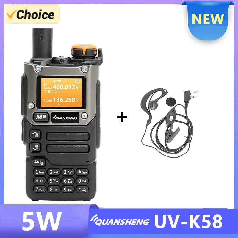 UV K58 Walkie Talkie 5W Quansheng UV-K6 Two