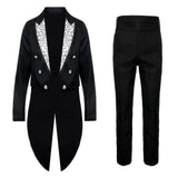 New Men's Tuxedo Suits Set Classic Formal Tailcoat