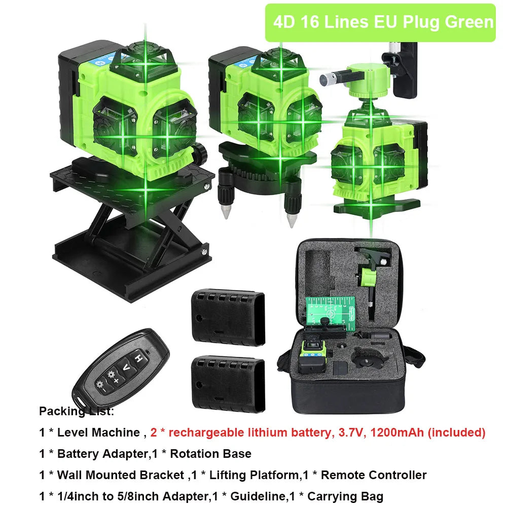 4D 16Lines 12Lines Laser Level 360 Self-leveling Leveling