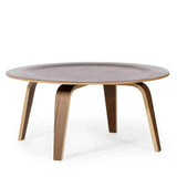 Modern Wood Round Coffee Table Centre Easthetic Dining