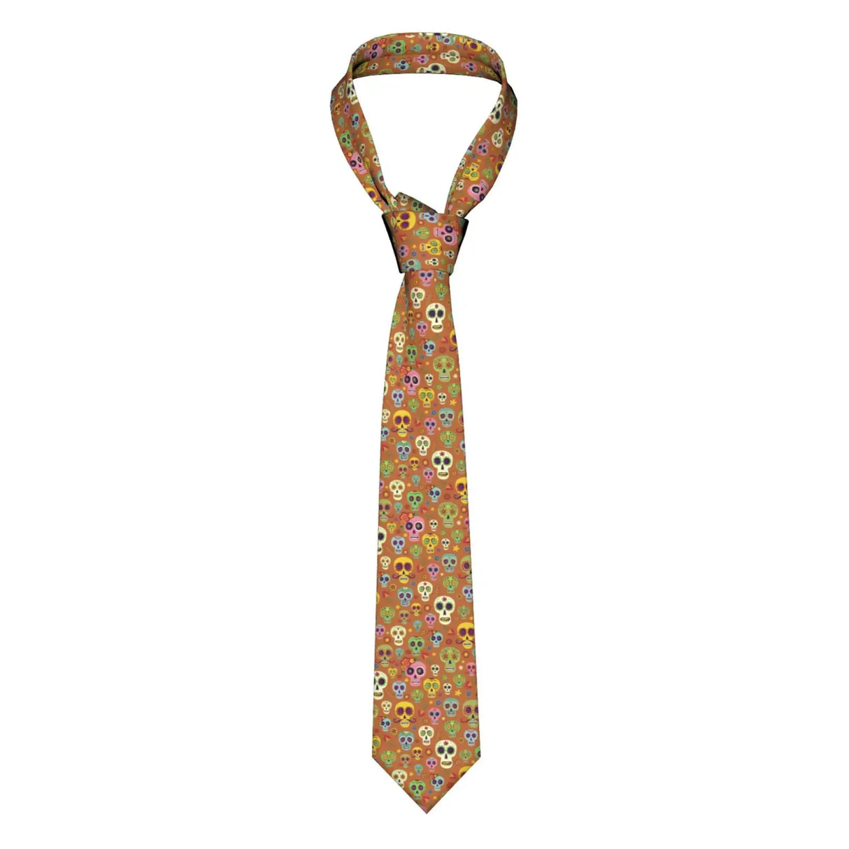 Mens Tie Classic Skinny Haloween Scary Skull Neckties