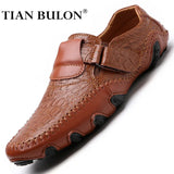 Genuine Leather Mens Shoes Casual Brand 2020 Italian