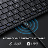 Folding Keyboards with Numeric Keypad Bluetooth Wireless Portable