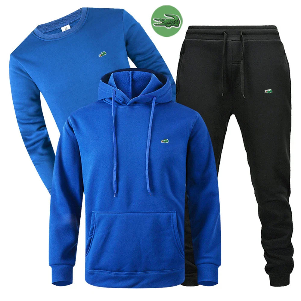 High quality embroidered hooded sweatshirt pants suit casual