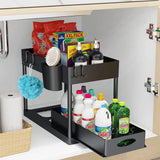 2 Tier Under Sink Organizer For Bathroom Kitchen