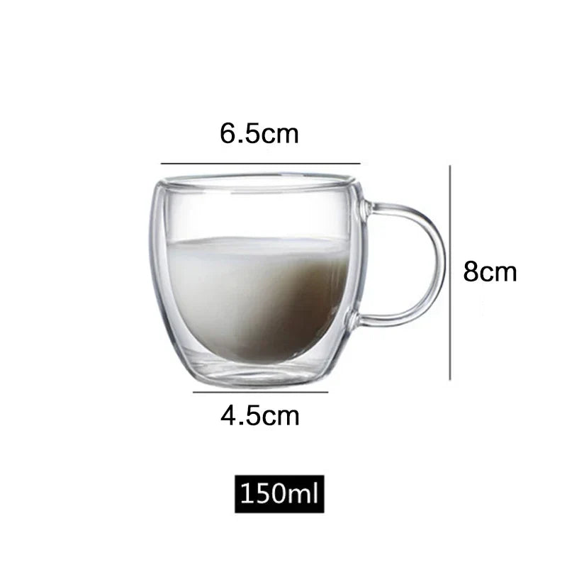 2023 New Simplicity Glass Cup Coffee Drinkware Insulation