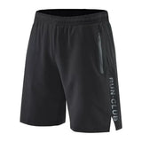 Men Run Shorts Patchwork Training Shorts Zipper Pockets