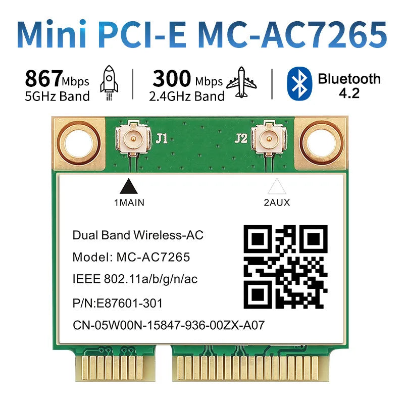 Wifi 6/5/4 Bluetooth Mini PCI-E Wireless Card Network