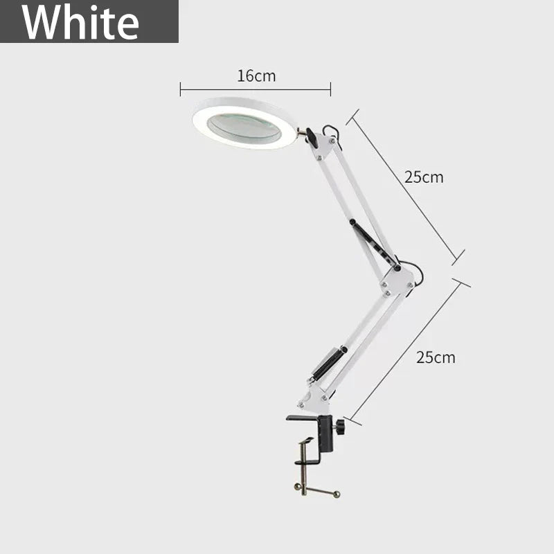 5X LED Magnifying Lamp with Clamp 3 Color