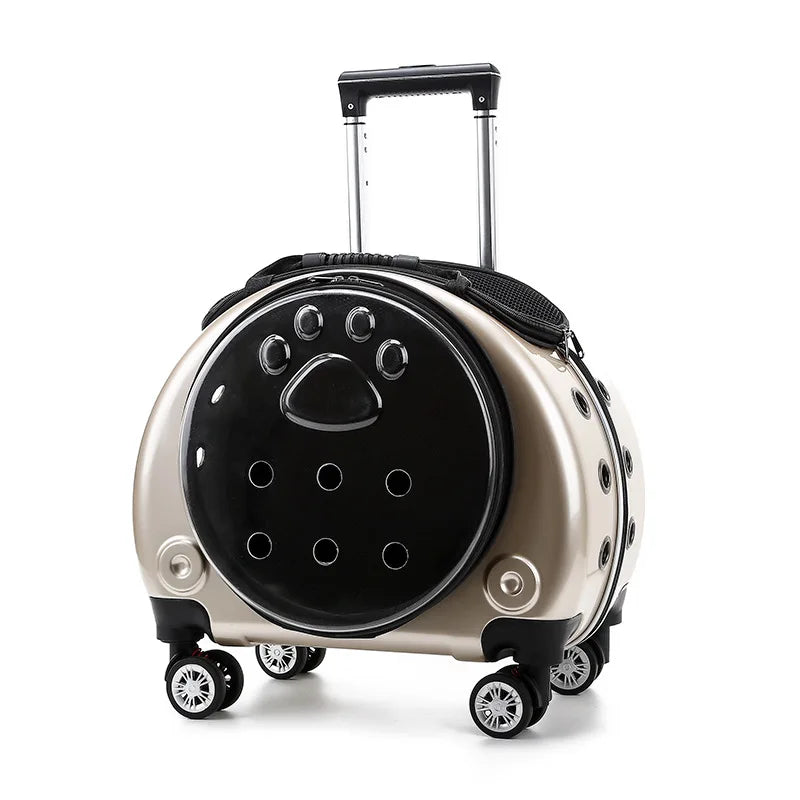Small Transparent Pet Trolley Case Capsule Portable Dog