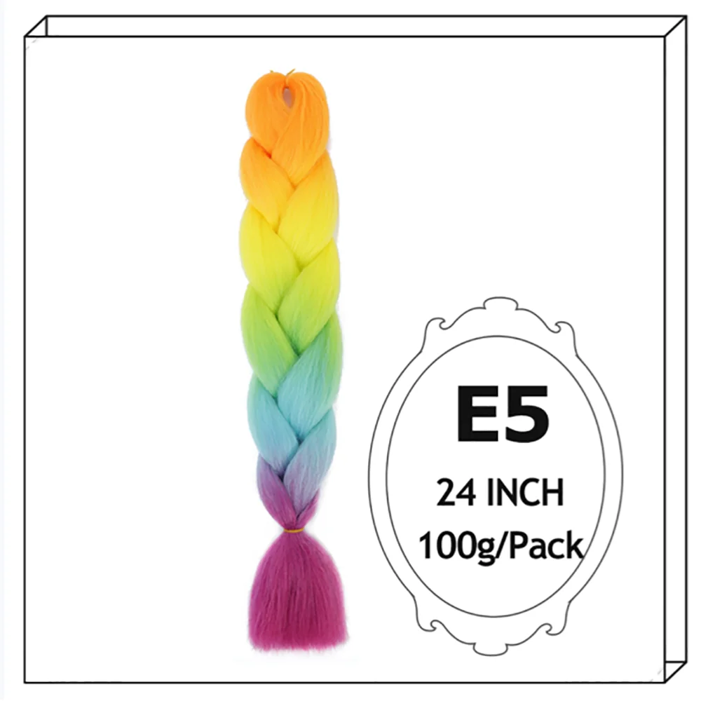 24Inch Synthetic Long Jumbo Ombre Braiding Hair For