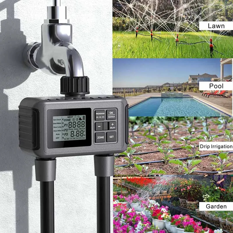Large Screen Display Irrigation Controller Outdoor 2 Zone