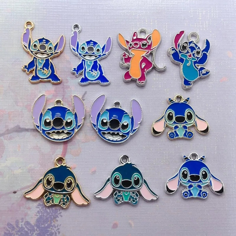 10pcs Enamel Pack Alloy Drops Animal Stitch Charm