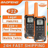 2PCS Baofeng F22 Walkie Talkie Portable Mini Communication