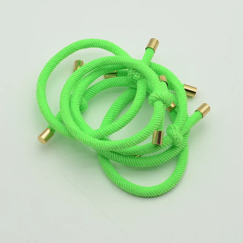 30PCS 5mm Twilled Cords Knotted Elastic Hair Bands