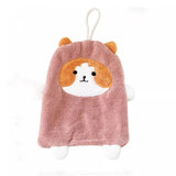 Cute Coral Plush Cat Wipe Towel Microfiber Hand