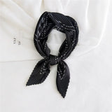 silk scarf women luxury ladies small head scarf