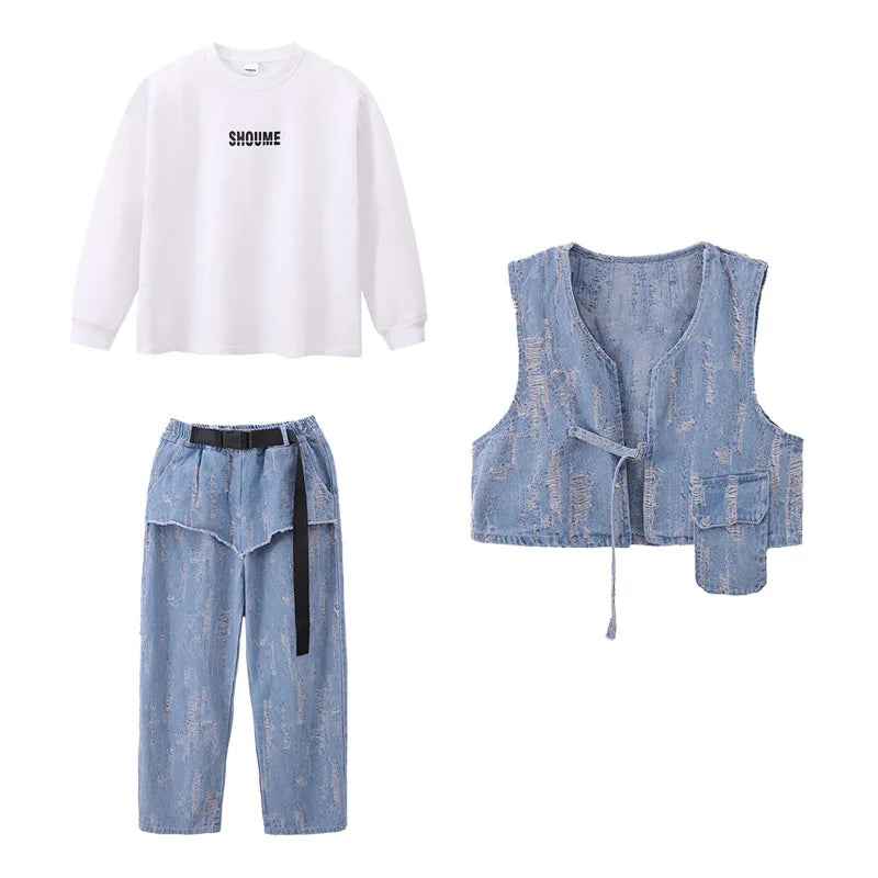 Fashion Hip Hop Dance Rave Clothes for Kids
