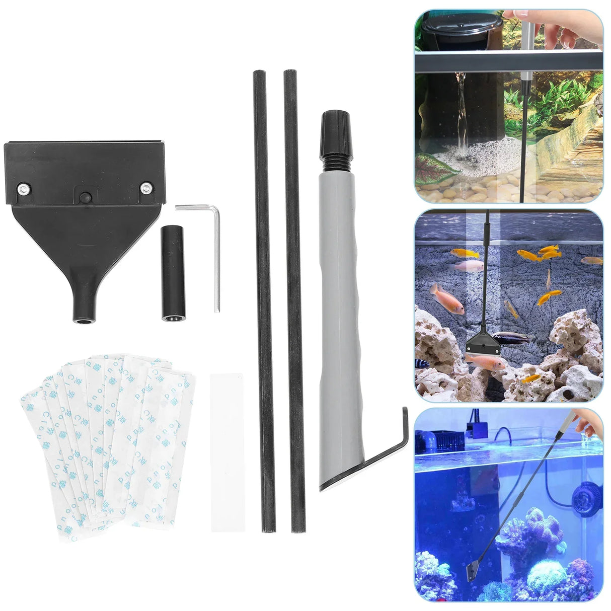 Fish Tank Algae Scraper Cleaner Supply Long Handle
