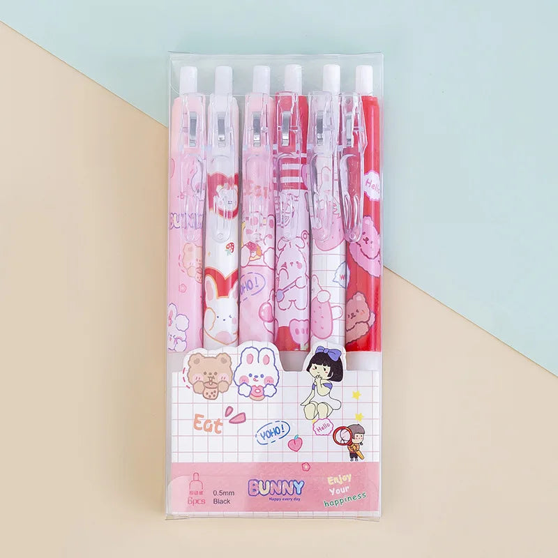 6PCS Cute Game Genshin Impact 0.5mm Gel Pens