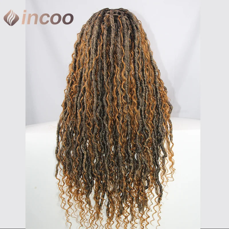 32 inch Butterfly Loc Dark Ginger Full Lace