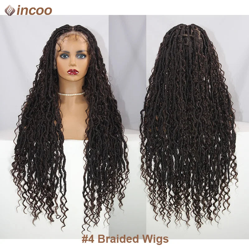 32" Synthetic Full Lace Front Wigs Locs Braided