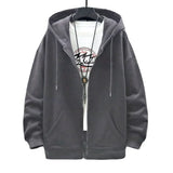US Size Zip Up Hoodies Autumn Hooded Sweatshirts