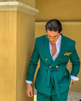 Designer Green Suits for Men 2 Piece Blazer