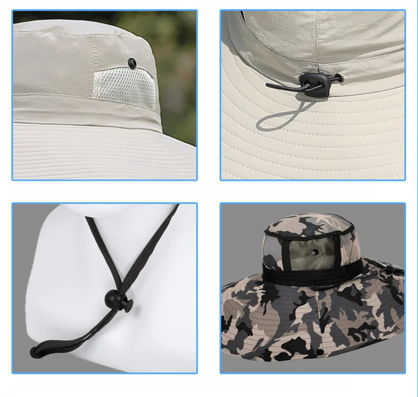 Big Head Size Fishing Hat for Men's Summer