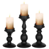 3Pcs Retro Candle Holders Iron Candle Stands 5.3/6.8/9.1 inch