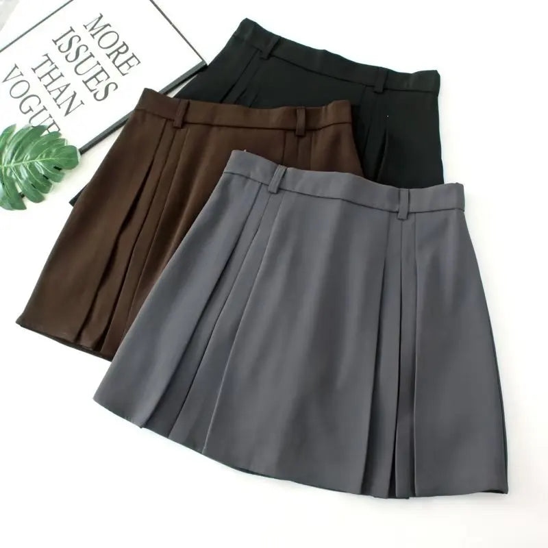 2023 Autumn Clothes Women Pleated Skirt Plus Size