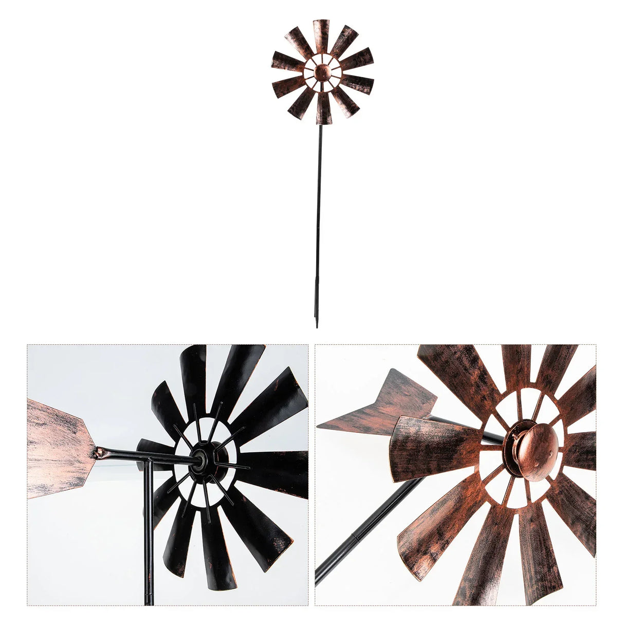 Metal Pinwheels Large Outdoor Ornaments Garden Stake Windmill