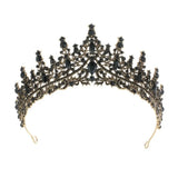 Vintage Queen Crown Durable Gorgeous Baroque Crystal Headbands