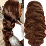 13x4 Chocolate Brown Colored Lace Front Human Hair