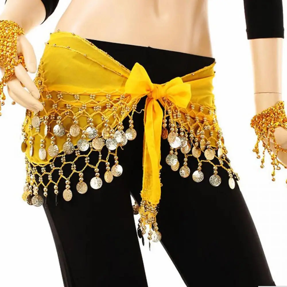 1Pc Belly Dance Waist Chain – 5-Layer Gold Coin Hip Scarf