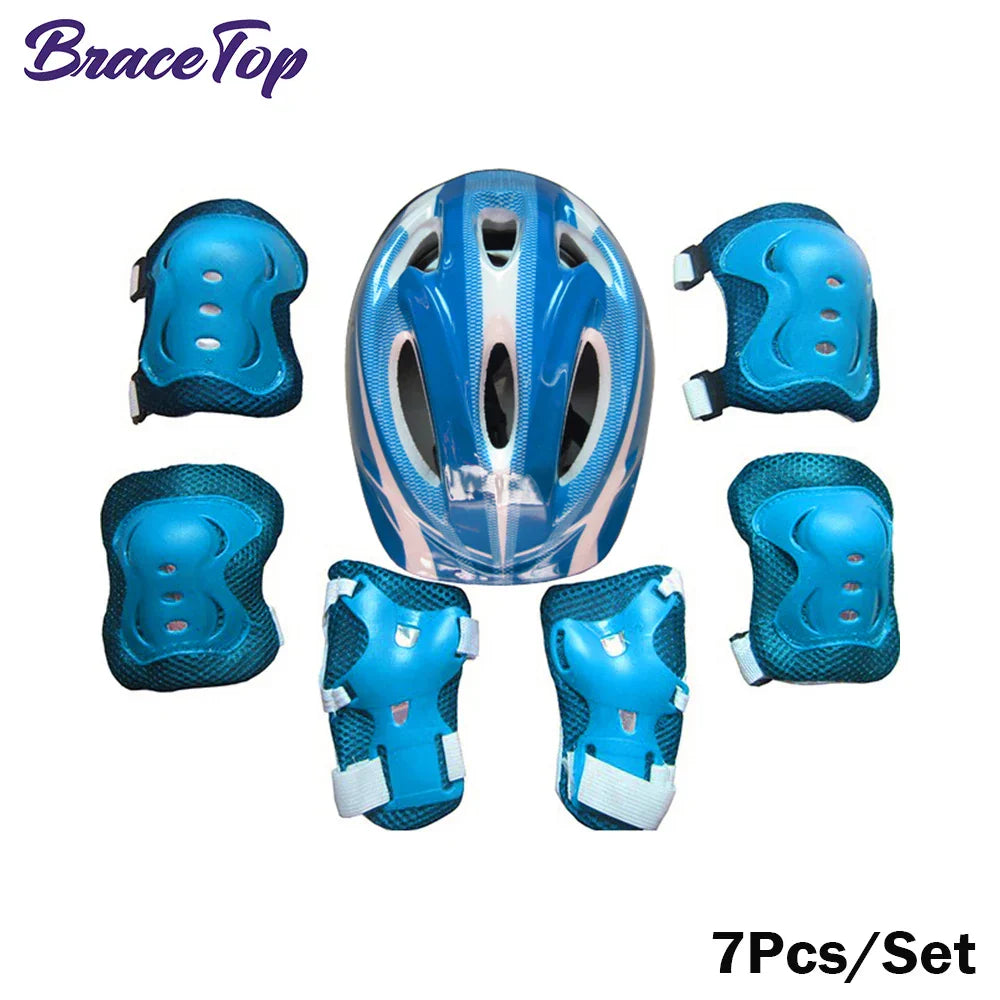 7Pcs Kids Skating Protective Gear Set Children Knee