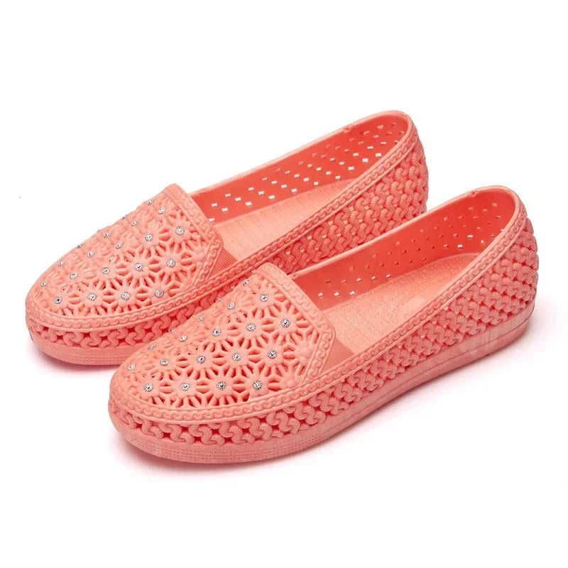Hollow Out Flats Women Shoes Slip on Casual