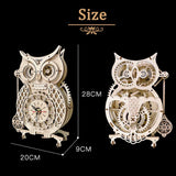 3D DIY Wooden Puzzle Jigsaw Owl Pendulum Vintage